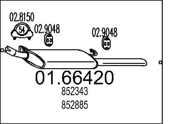 Handler.Part End silencer MTS 0166420 1