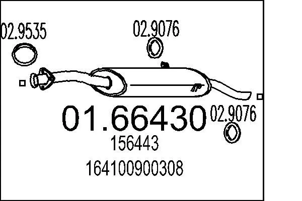 Handler.Part End silencer MTS 0166430 1