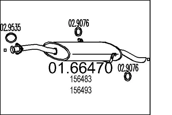 Handler.Part End silencer MTS 0166470 1