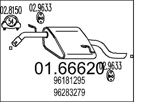 Handler.Part End silencer MTS 0166620 1