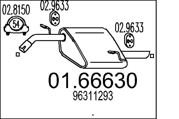 Handler.Part End silencer MTS 0166630 1