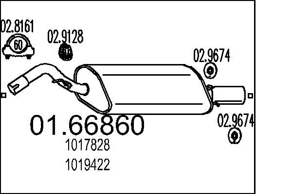 Handler.Part End silencer MTS 0166860 1