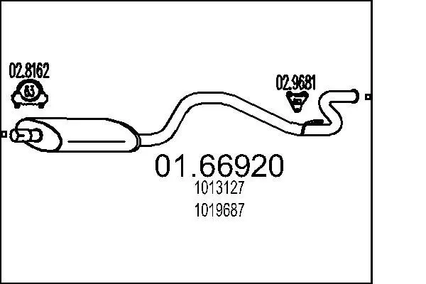 Handler.Part End silencer MTS 0166920 1