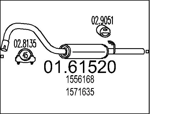 Handler.Part End silencer MTS 0161520 1