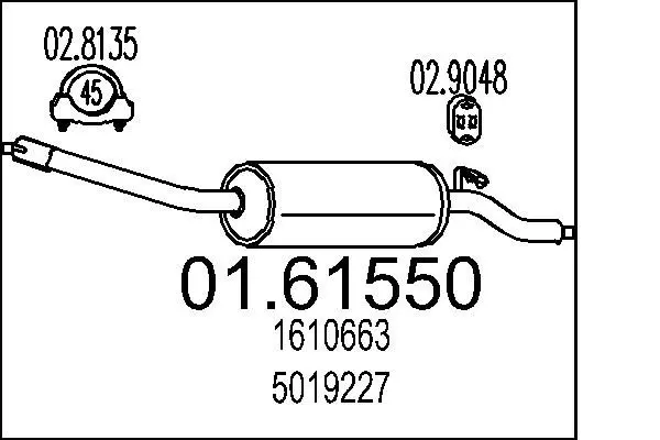 Handler.Part End silencer MTS 0161550 1