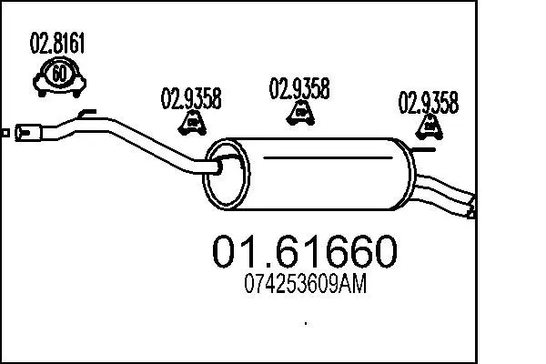 Handler.Part End silencer MTS 0161660 1