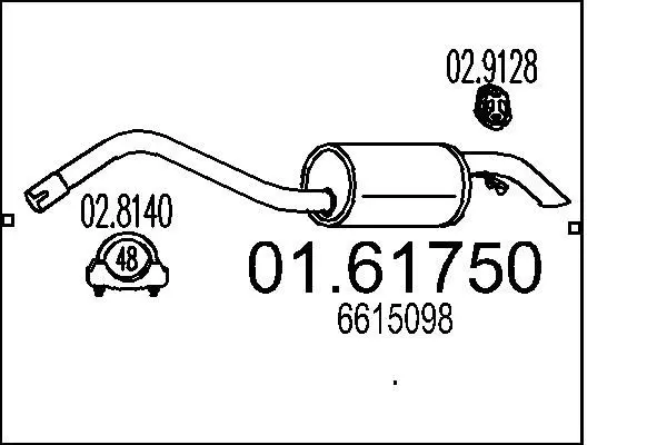 Handler.Part End silencer MTS 0161750 1