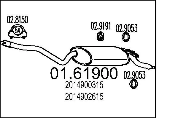 Handler.Part End silencer MTS 0161900 1