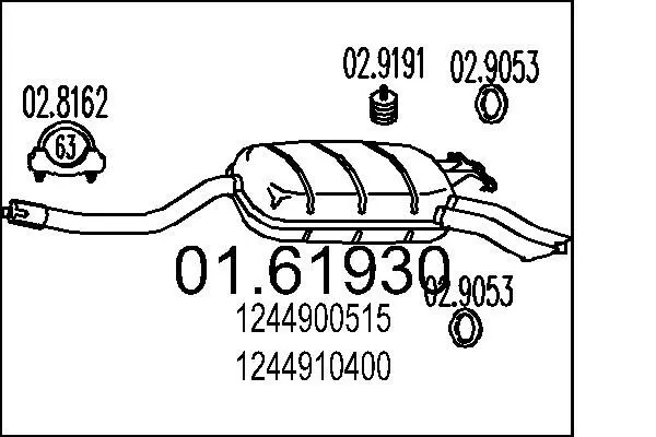 Handler.Part End silencer MTS 0161930 1