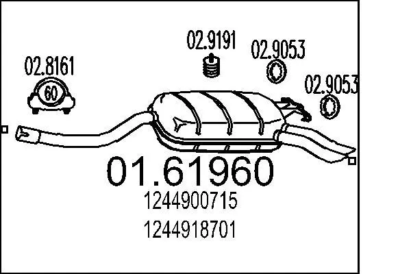 Handler.Part End silencer MTS 0161960 1