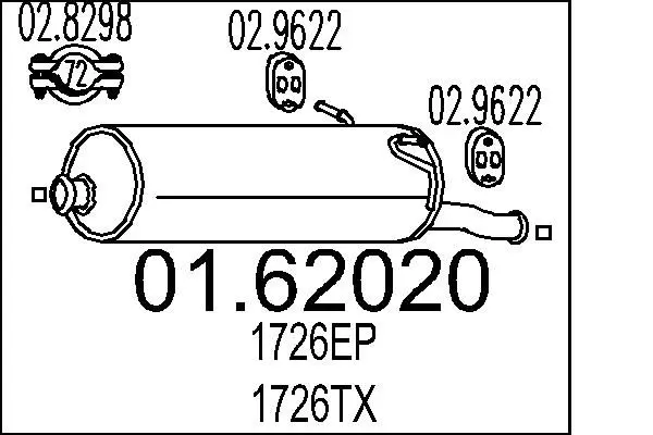 Handler.Part End silencer MTS 0162020 1