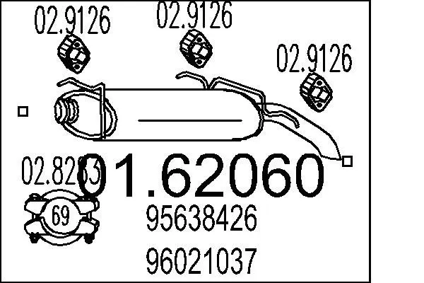 Handler.Part End silencer MTS 0162060 1