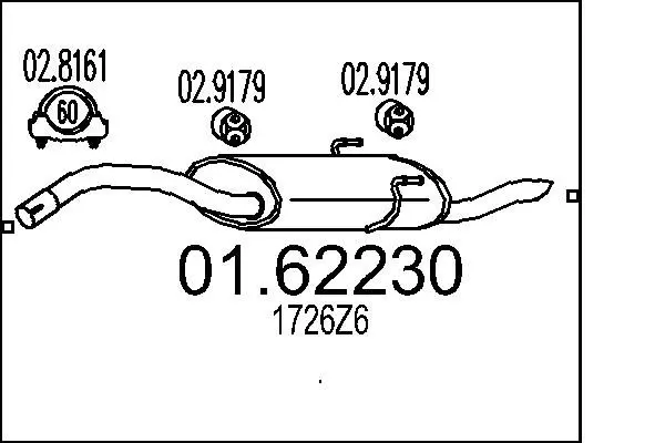 Handler.Part End silencer MTS 0162230 1