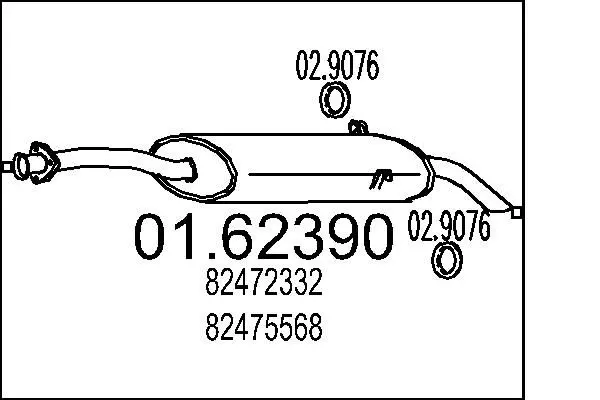 Handler.Part End silencer MTS 0162390 1