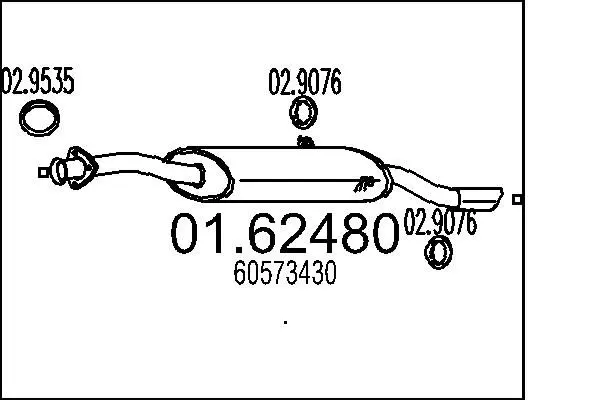 Handler.Part End silencer MTS 0162480 1