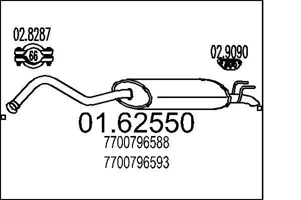 Handler.Part End silencer MTS 0162550 1