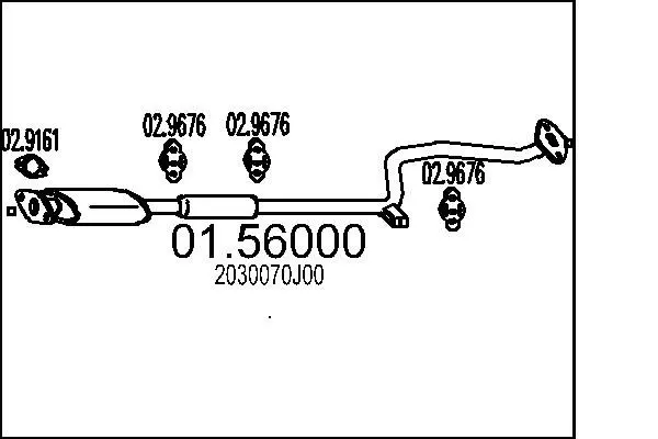 Handler.Part Middle silencer MTS 0156000 1