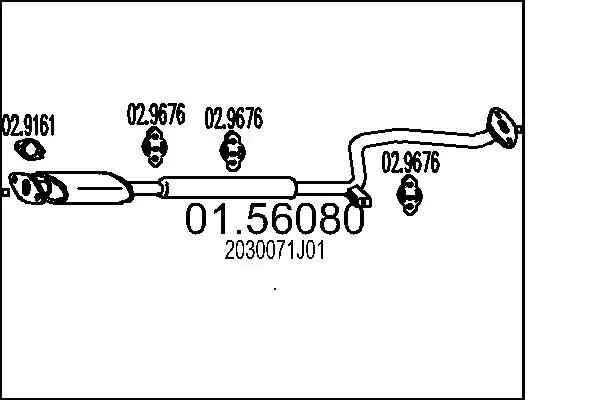 Handler.Part Middle silencer MTS 0156080 1