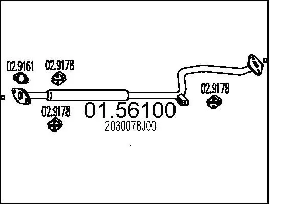 Handler.Part Middle silencer MTS 0156100 1