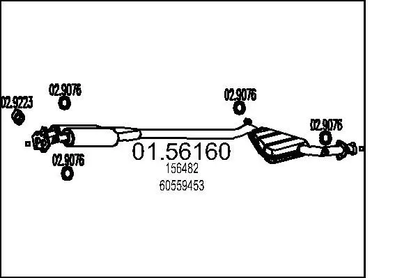 Handler.Part Middle silencer MTS 0156160 1