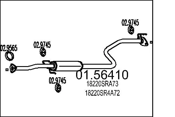 Handler.Part Middle silencer MTS 0156410 1