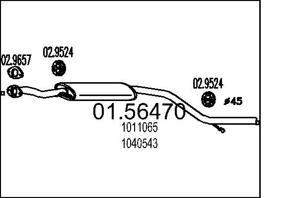 Handler.Part Middle silencer MTS 0156470 1