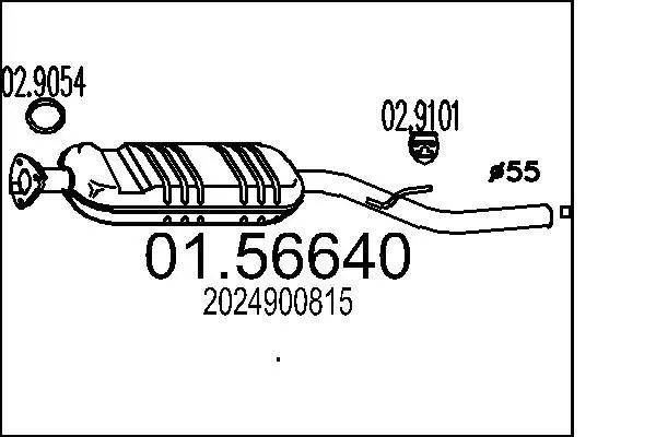 Handler.Part Middle silencer MTS 0156640 1