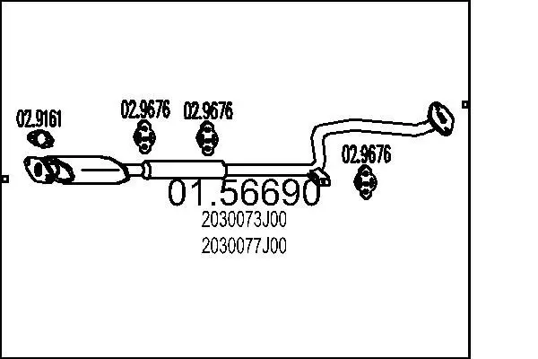 Handler.Part Middle silencer MTS 0156690 1