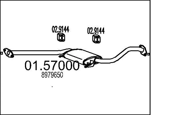 Handler.Part Middle silencer MTS 0157000 1