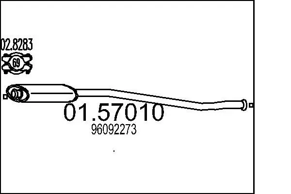 Handler.Part Middle silencer MTS 0157010 1