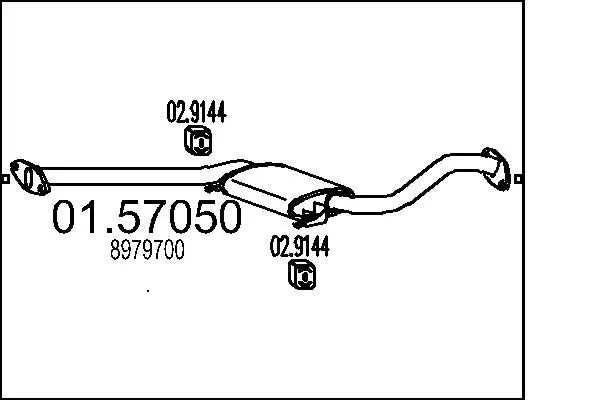 Handler.Part Middle silencer MTS 0157050 1