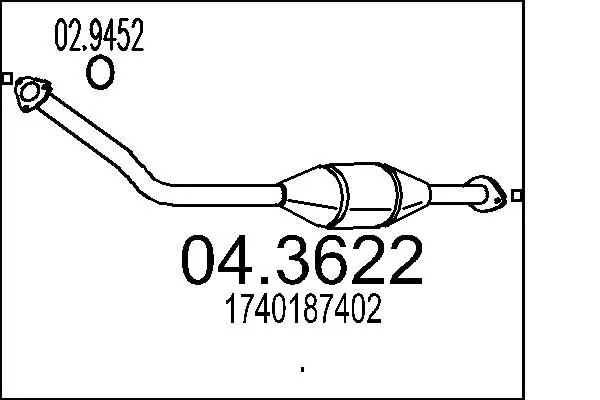 Handler.Part Catalytic converter MTS 043622 1