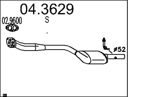 Handler.Part Catalytic converter MTS 043629 1