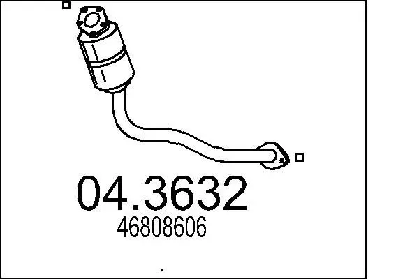 Handler.Part Catalytic converter MTS 043632 1