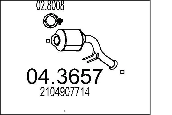 Handler.Part Catalytic converter MTS 043657 1