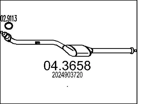 Handler.Part Catalytic converter MTS 043658 1