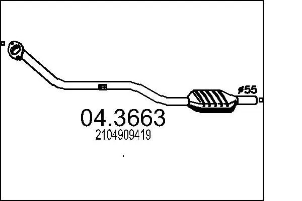 Handler.Part Catalytic converter MTS 043663 1