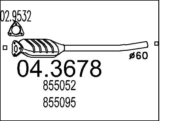 Handler.Part Catalytic converter MTS 043678 1