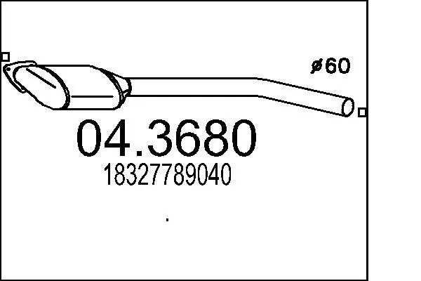 Handler.Part Catalytic converter MTS 043680 1