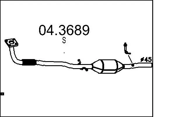 Handler.Part Catalytic converter MTS 043689 1