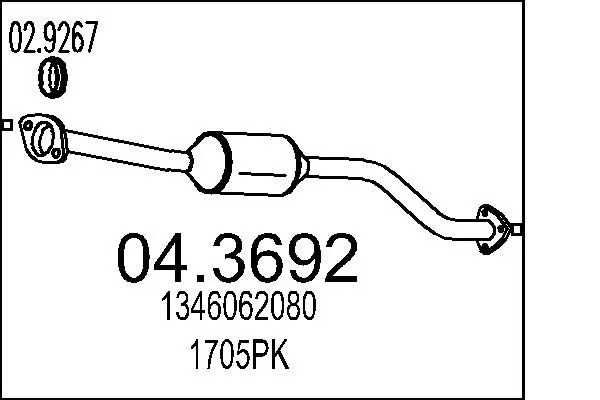 Handler.Part Catalytic converter MTS 043692 1