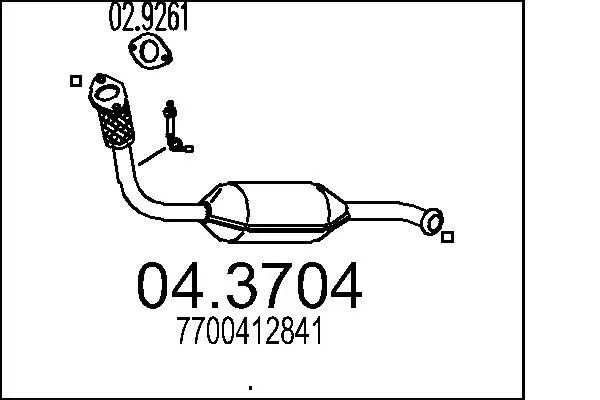 Handler.Part Catalytic converter MTS 043704 1