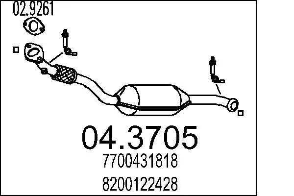 Handler.Part Catalytic converter MTS 043705 1