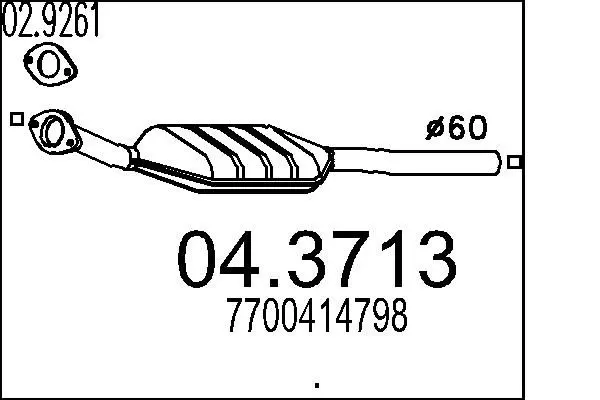 Handler.Part Catalytic converter MTS 043713 1