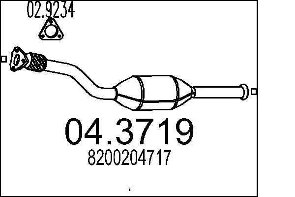 Handler.Part Catalytic converter MTS 043719 1