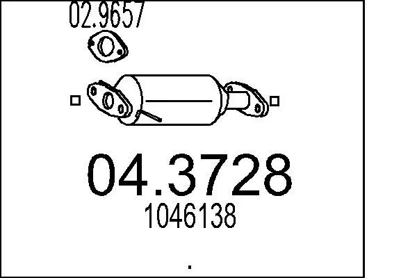 Handler.Part Catalytic converter MTS 043728 1