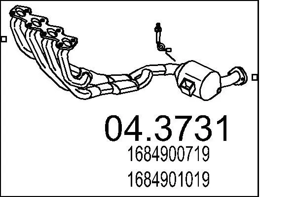 Handler.Part Catalytic converter MTS 043731 1