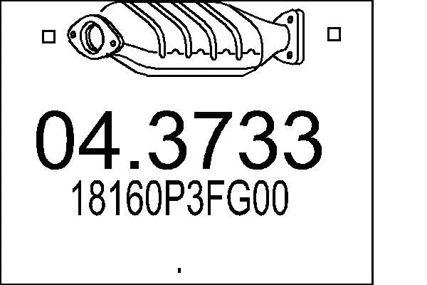 Handler.Part Catalytic converter MTS 043733 1