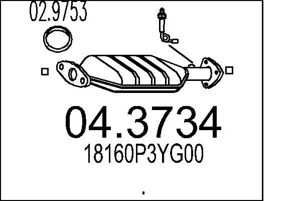 Handler.Part Catalytic converter MTS 043734 1