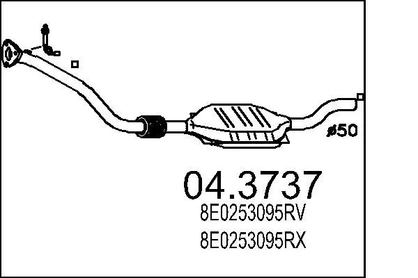 Handler.Part Catalytic converter MTS 043737 1